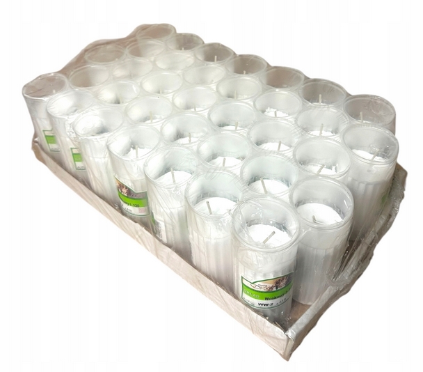 Vysokokvalitný voskový vložok do lampášov 12x5 cm, balenie 35 ks